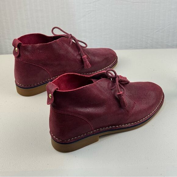 Hush Puppies Cyra Catelyn Burgundy Sparkle Suede Ankle Bootie Women’s 10 EUR 42 - Picture 7 of 12